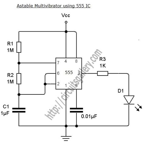 Image result for Simple Astable Multivibrator