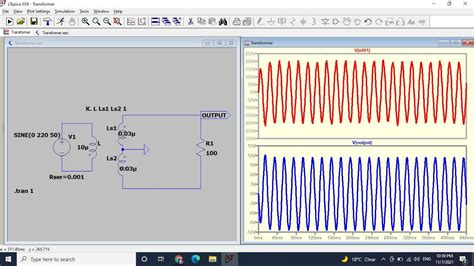 Toradh íomhá ar LTspice Transformer Tutorial