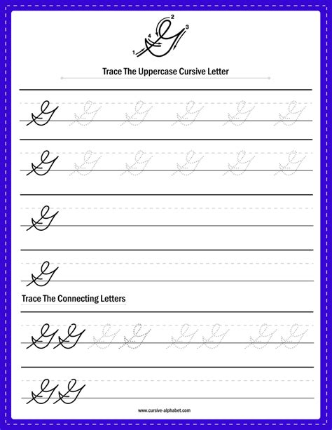 Image result for Splash Learn Small Cursive G