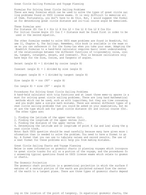 Image result for Sailing Formulas