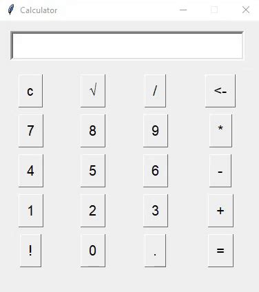 Toradh íomhá ar Tkinter Calculator Example