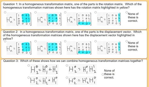 Homogeneous Transformation Matrix Formula に対する画像結果