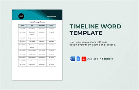 Timeline Word Template in Word, PDF, Google Docs - Download | Template.net
