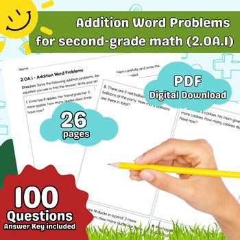 Image result for 2nd Grade Addition Word Problems