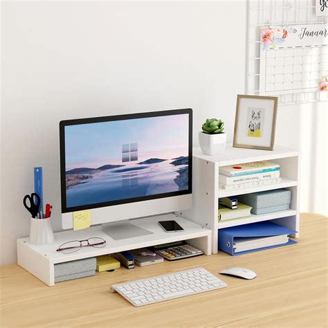 Image result for Computer Monitor Shelf for Desk