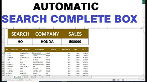 Image result for Real-Time Excel Search Box