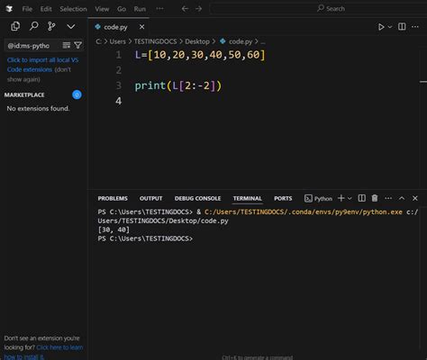 Toradh íomhá ar Slicing List Python