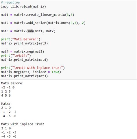 python tutorial matrice に対する画像結果
