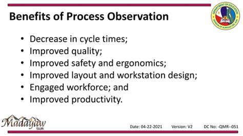 Process Observation Chart に対する画像結果