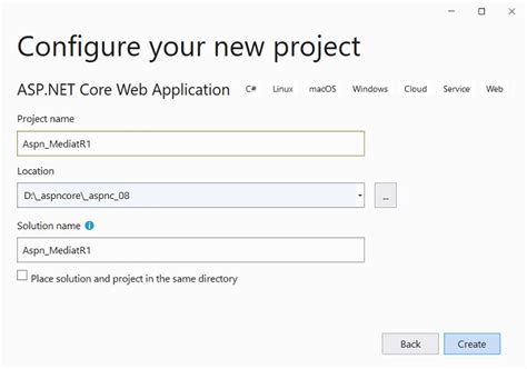 Toradh íomhá ar MediaTr C# .Net Core Project Structure