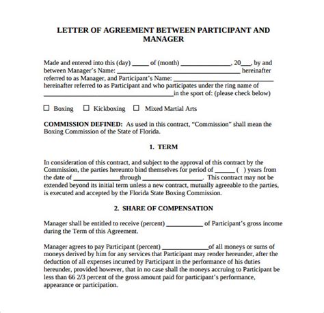 Toradh íomhá ar Simple Letter of Agreement Template