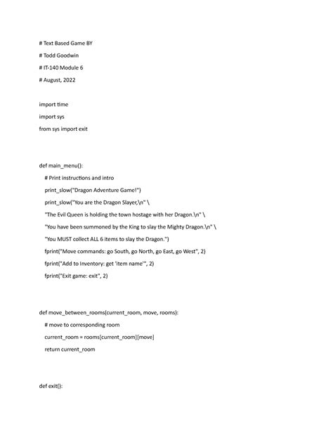 Toradh íomhá ar Word Based Text Game Python