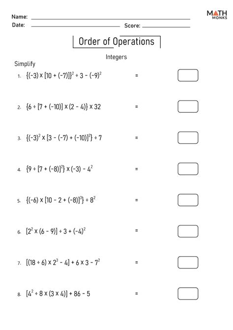 Image result for Maths Code Worksheets Order of Operations