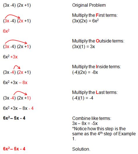 Image result for Multiplying Binomials Foil Method Worksheet