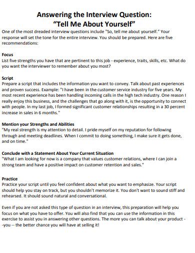 Image result for Tell Me About Yourself Interview Answer It