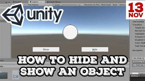 Image result for Unity 3D Hide Button