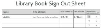 Image result for Library Book Sign Out Log