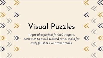 Visual Puzzles に対する画像結果
