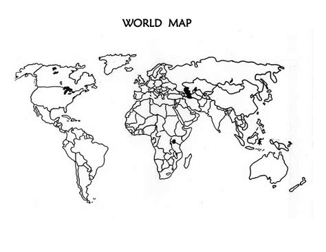 Free Printable Blank Outline Map of World [PNG & PDF]