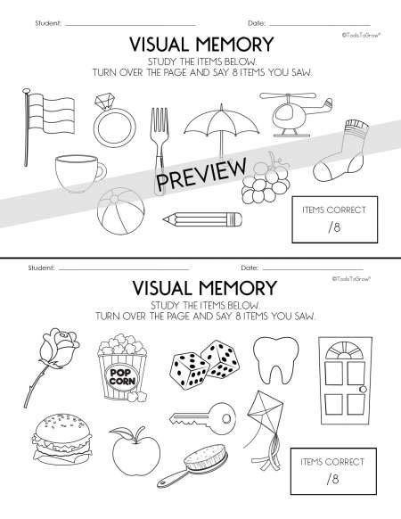 Visual Memory Preschool Worksheets に対する画像結果