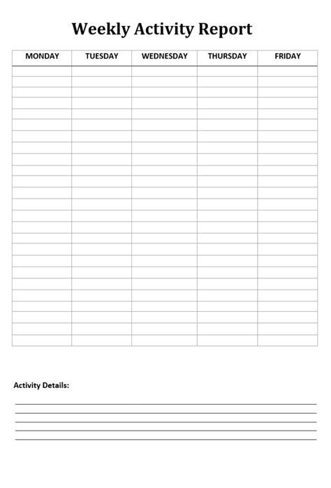 Image result for Weekly Report Log