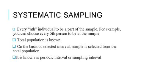 Image result for Nth Interval in Systematic Random Sampling