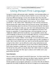Afbeeldingsresultaten voor Person First Language Handouts PDF