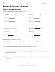 Lesson 7 Homework Practice Answers Key Convert Between Systems に対する画像結果