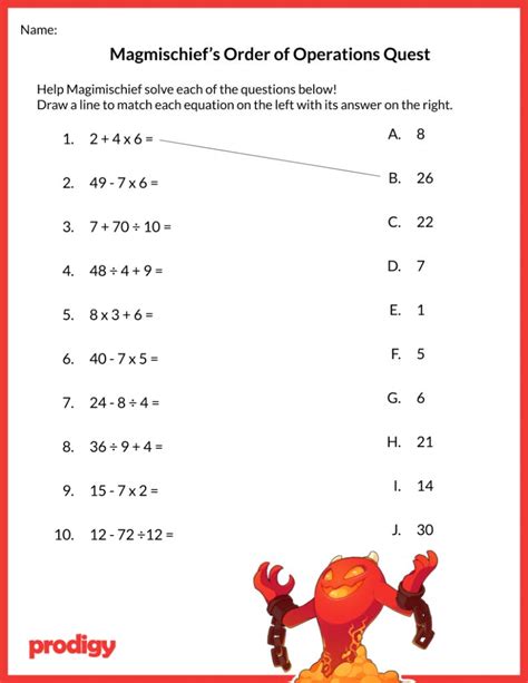 Toradh íomhá ar Exponents Order of Operations Worksheet with Answers