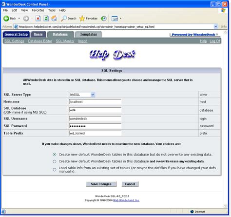 Image result for SQL User Interface for It Help Desk Database