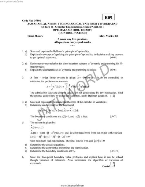 Toradh íomhá ar Optimal Control Theory Simple Problems