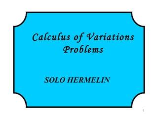 Image result for Calculus of Variations Sample Problems