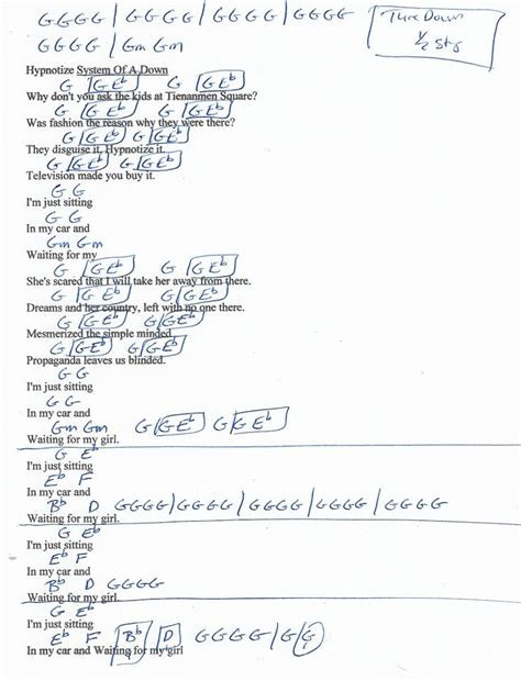 Image result for Easy Chords System of a Down