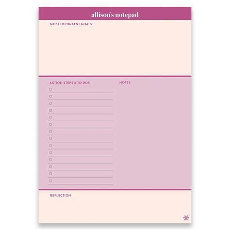 Image result for Weekly Goals Notepad