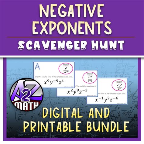 Toradh íomhá ar Negative Exponents Activity