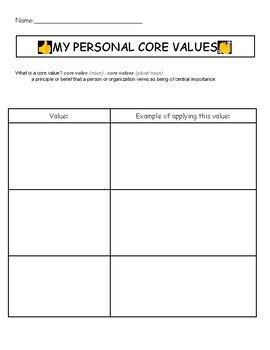 Cpre Values Worksheet に対する画像結果
