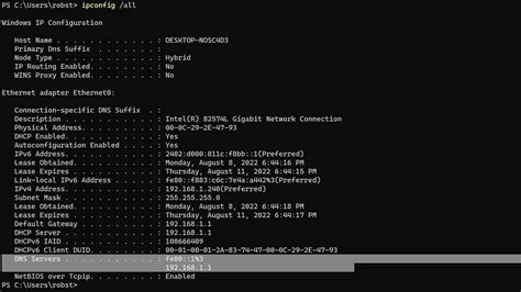 Server Command Line に対する画像結果