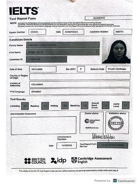 Image result for IELTS Test Official Certificate