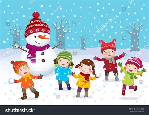 Image result for Winter Kids Playing Background