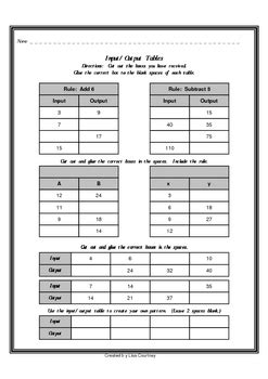 Image result for Input and Output Math Worksheets