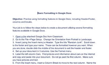 Image result for Formatting Google Documents