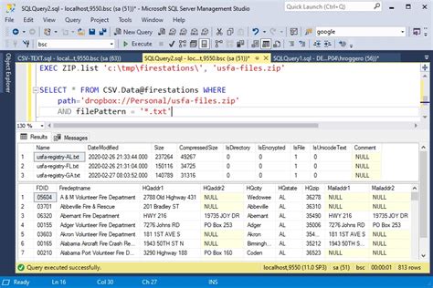Toradh íomhá ar SQL Query to CSV File