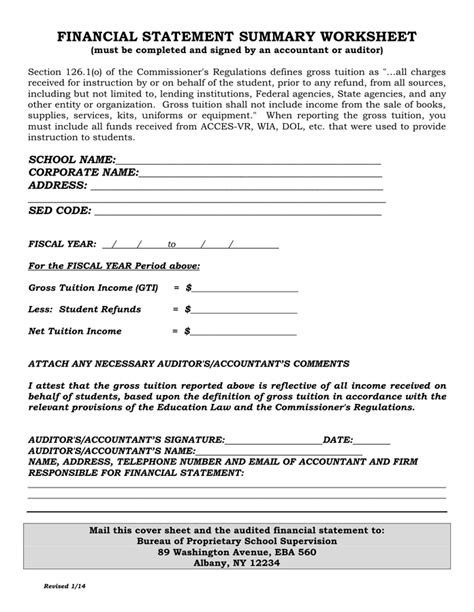 Worksheet Financial Statement に対する画像結果