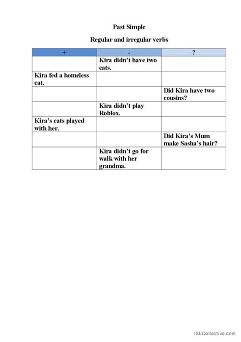 Image result for Past Simple Regular iSLCollective