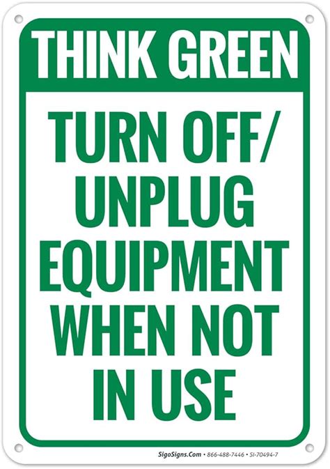Image result for Turn Off Machine After Use Sign