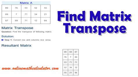 Afbeeldingsresultaten voor Transpose Matrix Multiply