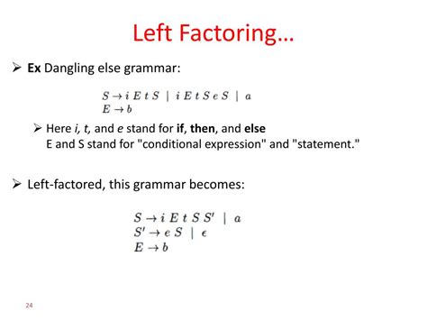 Image result for Remove Left Factoring
