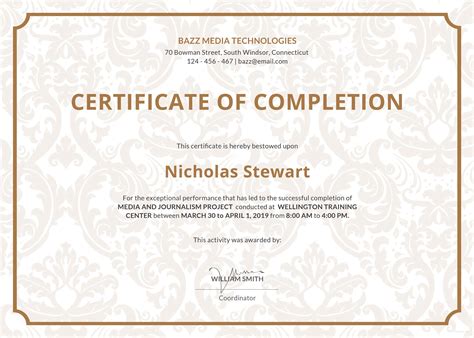 Toradh íomhá ar Certificate for Project