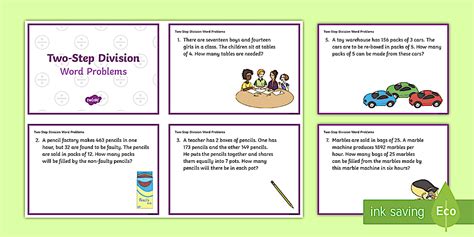 Afbeeldingsresultaten voor Multi-Step Division Word Problems