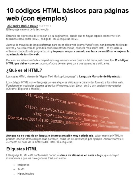 Image result for Codigo Basico De HTML